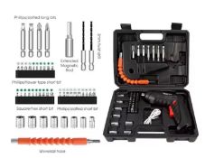 47PCS 3.6V Cordless Electric Screwdriver Kit – Rechargeable & Versatile Home Power Tool!