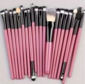 Makeup Brushes 20pc Eyeshadow Professional Women Cosmetics Face Brush Eyebrow Eyelash Lip Powder