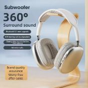 P9 Wireless Bluetooth Headphones: Ultimate Sound Freedom for Sports, Gaming & Travel Silver