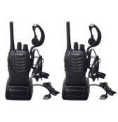 BF-88E PMR Walkie Talkies – License-Free, Reliable, Ready To Use With Earpieces Headset