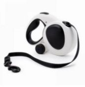 5M (16FT) Retractable and Trimmable Dog Leash With Poop Bag Attachment