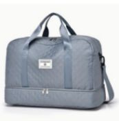 Ultra-Lightweight Large Capacity Argyle Travel Duffle Bag - Spacious & Highly Portable For Overni...