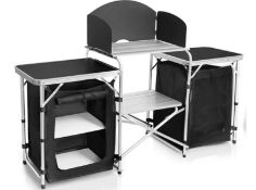 Portable Camping Table With Storage – The Ultimate Outdoor Cooking Station!