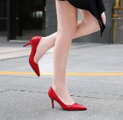 Women's High-Heeled Sweet Dress Pointed Shoes