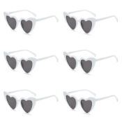 Brand New Overstock - Yameize 6 Pairs Vintage Love Heart Sunglasses