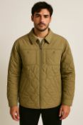 10 x Calvin Klein Jeans Men’s Lightweight Full Zip Quilted Jacket Olive - RRP £1150.00