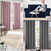 12 x Curtains & Slipcovers Mixed Lot - RRP £319.95