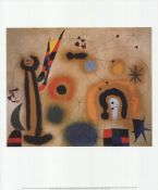 Joan Miro - Dragonfly With Red-Tipped Wings In Pursuit of Serpent Spiraling Towards A Comet - 201...