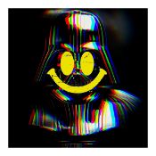 Chris Boyle (b1972) 'Darth Smile' Glitch, Street Art Artists Proof 9/10 Street Pop Art 61 x 61cm,...