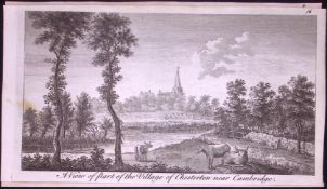 Chesterton Near Cambridge Rare Georgian Copper Antique 1776 Engraving-9