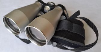 Vintage Bisley Deluxe 12x50 Aluminium Binoculars With Case
