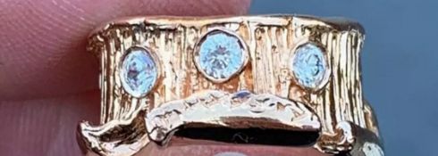 9ct Rose Gold Sterling Silver Ring J1/2