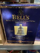 Boxed Sealed Bells Whiskey Decanter Prince of Wales (Charles ) 50th Birthday