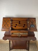 Antique Mahogany Letter Rack, Stationery Cabinet - Home Office Decor Letter Box