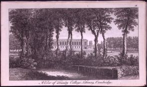 Trinity College Cambridge Rare Georgian Copper Antique 1776 Engraving-6