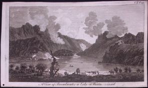 Broadwater Lake District Rare 1776 Georgian Copper Plate Antique Engraving -22