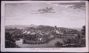 Richmond Yorkshire Rare 1776 Georgian Copper Plate Antique Engraving -20