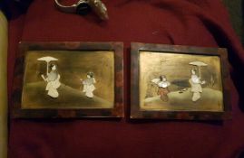 Japanese Chinese Shibayama Pictures Mother of Pearl
