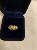 Vintage 14 Karat Gold Ring Size T