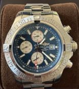 Breitling Super Avenger II A13371 Rare Blue Face Model
