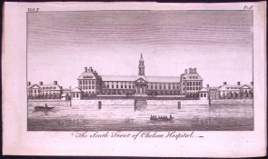 Chelsea Hospital London Rare 1776 Georgian Copper Antique Engraving-44