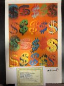 “Andy Warhol, Original, Lithograph, Limited Addition, Plate Signed, Framed,”