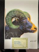 “Andy Warhol, Original, Lithograph, Limited Addition, Plate Signed, Framed,”