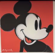 Andy Warhol Mickey Mouse Print, Lithograph Poster, CMOA Stamp