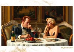 Mr. Jerusalem “Arnold Schwarzenegger Having Dinner With Marilyn Monroe-D2” Original A2 Poster Pri...
