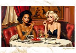 Mr.Jerusalem “Alesha Dixon Having Dinner With Marilyn Monroe-D1” Original, A2 Poster Print