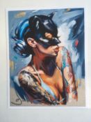 Guist (b1974) Tattooed Cat Women & LadyKiller Cop, Double sided Lithograph, 2023