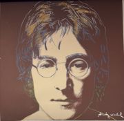 Andy Warhol John Lennon Print, Lithograph Poster, CMOA Stamp