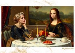 Mr. Jerusalem “Adele Having Dinner With Mona Lisa-D1” Original, A2 Poster Print