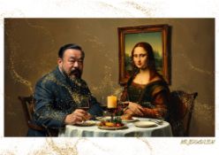 Mr.Jerusalem “Ai Weiwei Having Dinner With Mona Lisa-D2” Original, A2 Poster Print