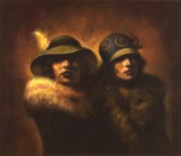 Hamish Blakely (b 1968) 'Ladys That Lunch' Renaissance Style, Giclee Print, Signed, COA, 2005