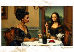 Mr. Jerusalem “Alesha Dixon Having Dinner With Mona Lisa-D2” Original, A2 Poster Print