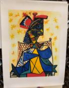 Pablo Picasso “Woman With Red & Blue Hat