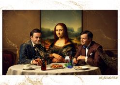 Mr. Jerusalem “Ant & Dec Having Dinner With Mona Lisa-D1” Original, A2 Poster Print