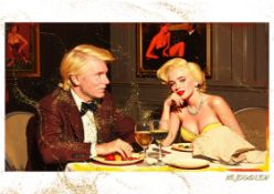 Mr.Jerusalem “Andy Warhol Having Dinner With Marilyn Monroe-D2” Original, A2 Poster Print