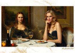 Mr. Jerusalem “Amanda Holden Having Dinner With Mona Lisa-D1” Original, A2 Poster Print