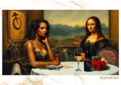 Mr. Jerusalem “Alesha Dixon Having Dinner With Mona Lisa-D1” Original, A2 Poster Print