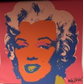 Andy Warhol Marylin Monroe Print, Lithograph Poster, CMOA Stamp
