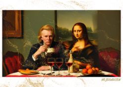 Mr. Jerusalem “Andy Warhol Having Dinner With Mona Lisa-D1” Original, A2 Poster Print