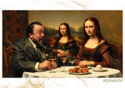 Mr.Jerusalem “Ai Weiwei Having Dinner With Mona Lisa-D1” Original, A2 Poster Print