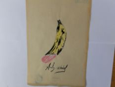 Andy Warhol Mixed Media On Paper Signed, Sealed