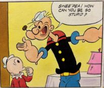Popeye - Original Artwork (Painting) For TV Comic Holiday Special Investment Collectors Piece