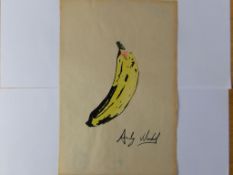 Andy Warhol Mixed Media On Paper Signed, Sealed