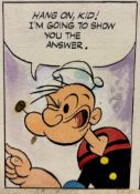 Popeye - Original Artwork (Painting) For TV Comic Holiday Special Investment Collectors Piece