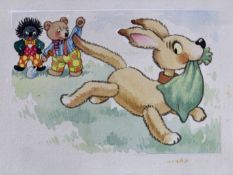 Noddy & Teddy Bear Original Artwork For Comic, X Sotheby's Sale Unique COA Great Present Investme...