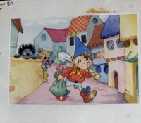 Noddy & Teddy Bear Original Artwork For Comic, X Sotheby's Sale Unique COA Great Present Investme...